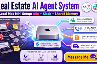 setup mac mini real estate jarvis ai agent n8n slack qdrant shared brain system