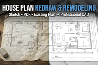 redraw and remodel your existing house floor plan