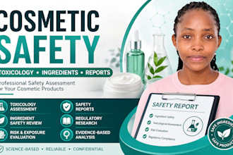 analyze cosmetic ingredients and prepare a professional safety report