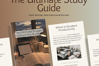 create an elegant student productivity ebook