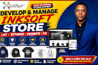 develop a sales inksoft store, list products, manage, optimize, promote, fix
