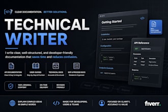 write your API documentation and software docs
