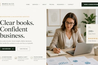 design wix bookkeeping website squarespace accounting business website