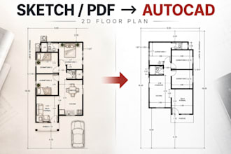 convert sketches to autocad plans