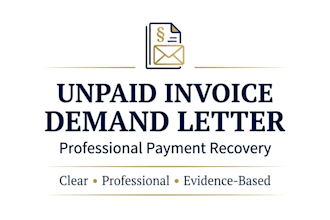 draft an unpaid invoice demand letter to recover money owned