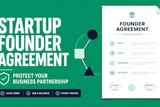 draft a professional startup founder agreement for your company
