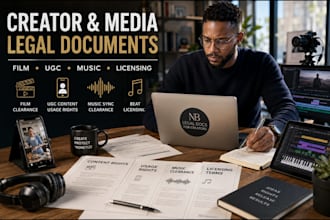 prepare a film clearance report for music footage and third party content