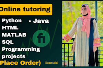 tutor python matlab html sql java and programming projects