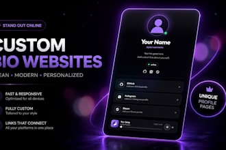 create a custom modern link in bio website