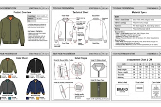 create fashion tech packs designer clothing tech pack tech pack