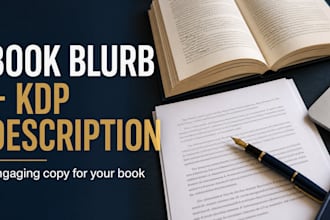 write a compelling book blurb and amazon KDP book description