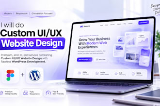 do custom UI UX website design and wordpress development