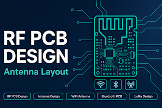 rf pcb design and antenna layout for wifi, bluetooth, and lora circuits