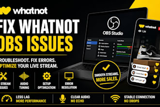 troubleshoot whatnot obs issues, fix stream errors, and optimize live setup