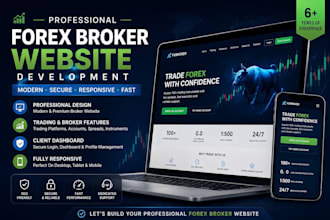 build forex broker website with crm, web trading, broker app, mt4,mt5, ct