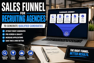 build a sales funnel for recruiting agencies to generate qualified candidates