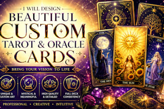 design beautiful custom tarot and oracle cards