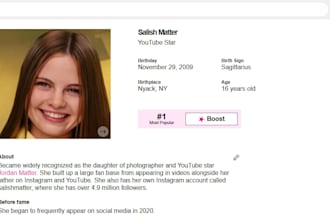 create amazing famous birthday profile for you or your family