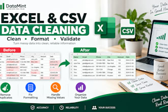 clean, format, and validate your excel or CSV data