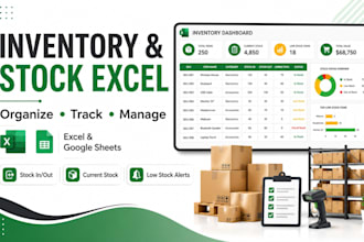create an inventory and stock excel spreadsheet
