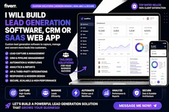 build a lead generation software CRM and saas web app
