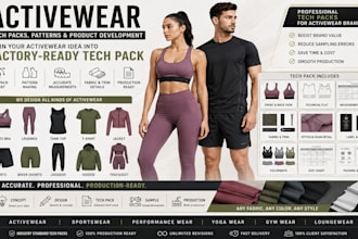 create factory ready activewear collection tech packs