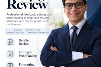 review and edit your resume for jobs and internships