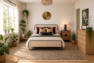 create a boho bedroom interior design for your space