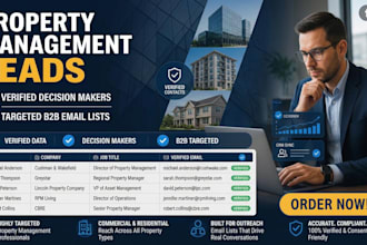 generate verified property management leads and decision maker email list