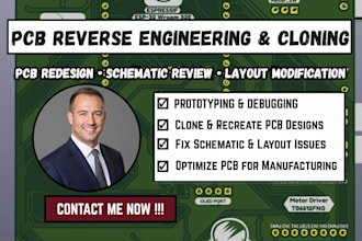 review your pcb schematic and pcb layout for errors and optimization