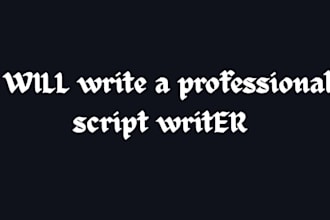 write a professional script writer