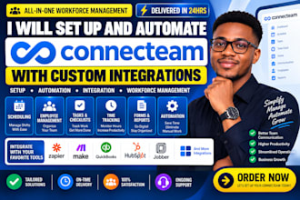 set up and automate connecteam with custom integrations