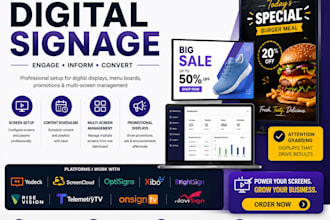 design attractive digital signage yodeck screencloud optisigns