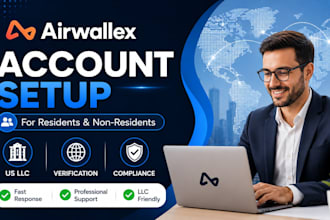 set up and verify airwallex business account for resident and non resident llc