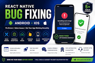 fix react native android and ios bugs, errors and issues