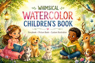 do whimsical watercolor children book illustration for kids story book amazon