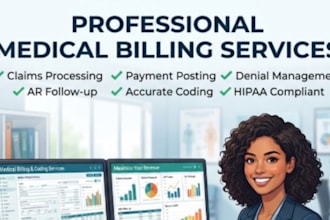 billing, claims follow up, denials management, eob posting