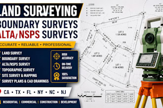 do land survey, boundary survey, alta survey in ca tx fl ny nc nj