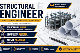provide structural engineering design, plans, inspection report permit drawings