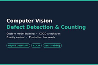 train a custom computer vision model for defect detection or counting