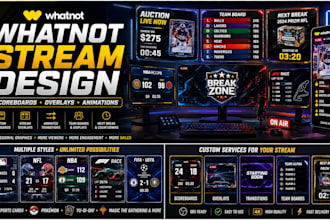 design custom whatnot scoreboards and animated transitions