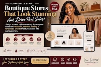 design squarespace fashion, clothing and boutique ecommerce website