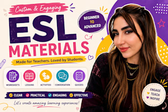 create custom esl worksheets and english learning materials
