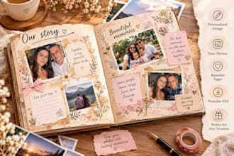 create a personalized scrapbook memory book