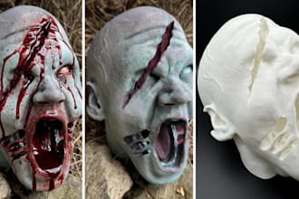 sculpt 3d halloween props halloween mask 3d helmet spooky collectibles stl