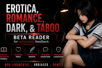 be your erotica, romance, dark or taboo beta reader fantasy novel beta reader