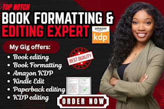 do book editing and formatting for amazon KDP and kindle book