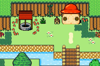 top down pixel art tileset pixel character sprite sheet animation rpg game asset