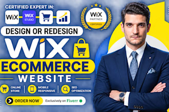 design or redesign wix ecommerce, wix website design, wix store