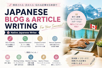 write SEO friendly japanese blog articles